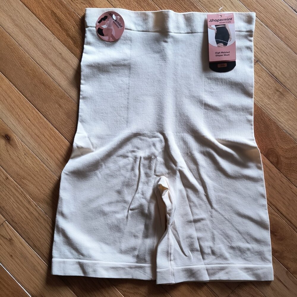 SHAPERMINT Essentials Beige 3X High Waisted Shaper Short NWT